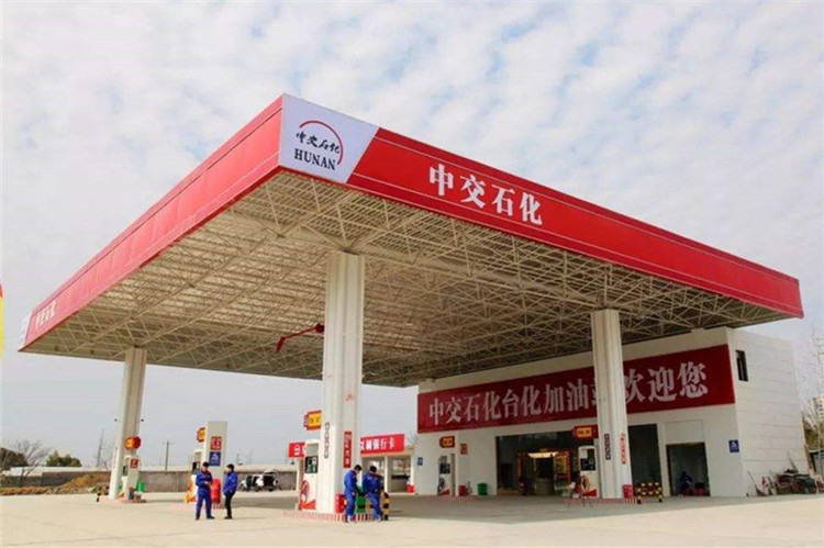 西藏加油站钢结构网架案例6